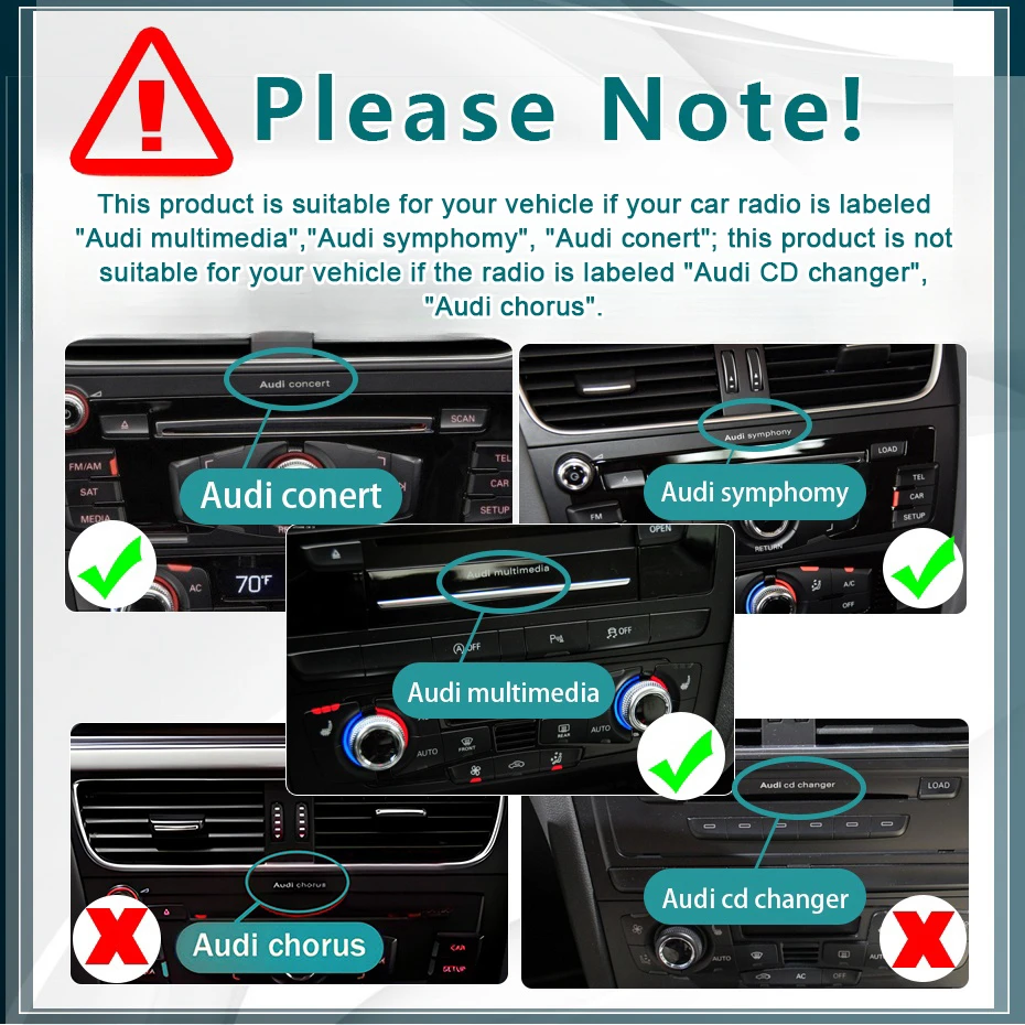 Pantalla de 12.5'' con resolución de 1920*720P, CarPlay, Android Auto, estéreo, GPS, autoradio para Audi Q5 2009-2016, radio de coche 2 DIN, reproductor multimedia, 4G LTE 3