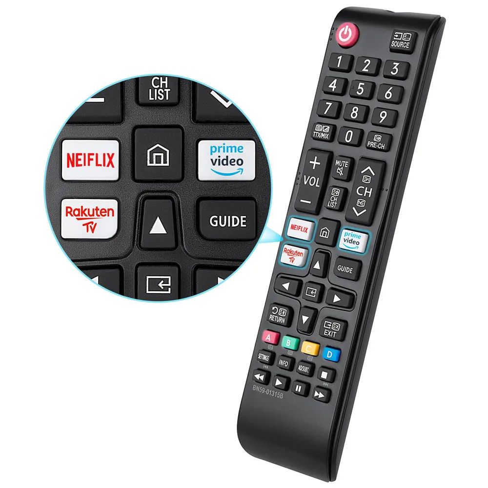 

Replacement BN59-01315B Universal Remote Control for Samsung Smart TV 4K 8K LCD LED UHD HDR Crystal QLED UE Series Quantum TVs