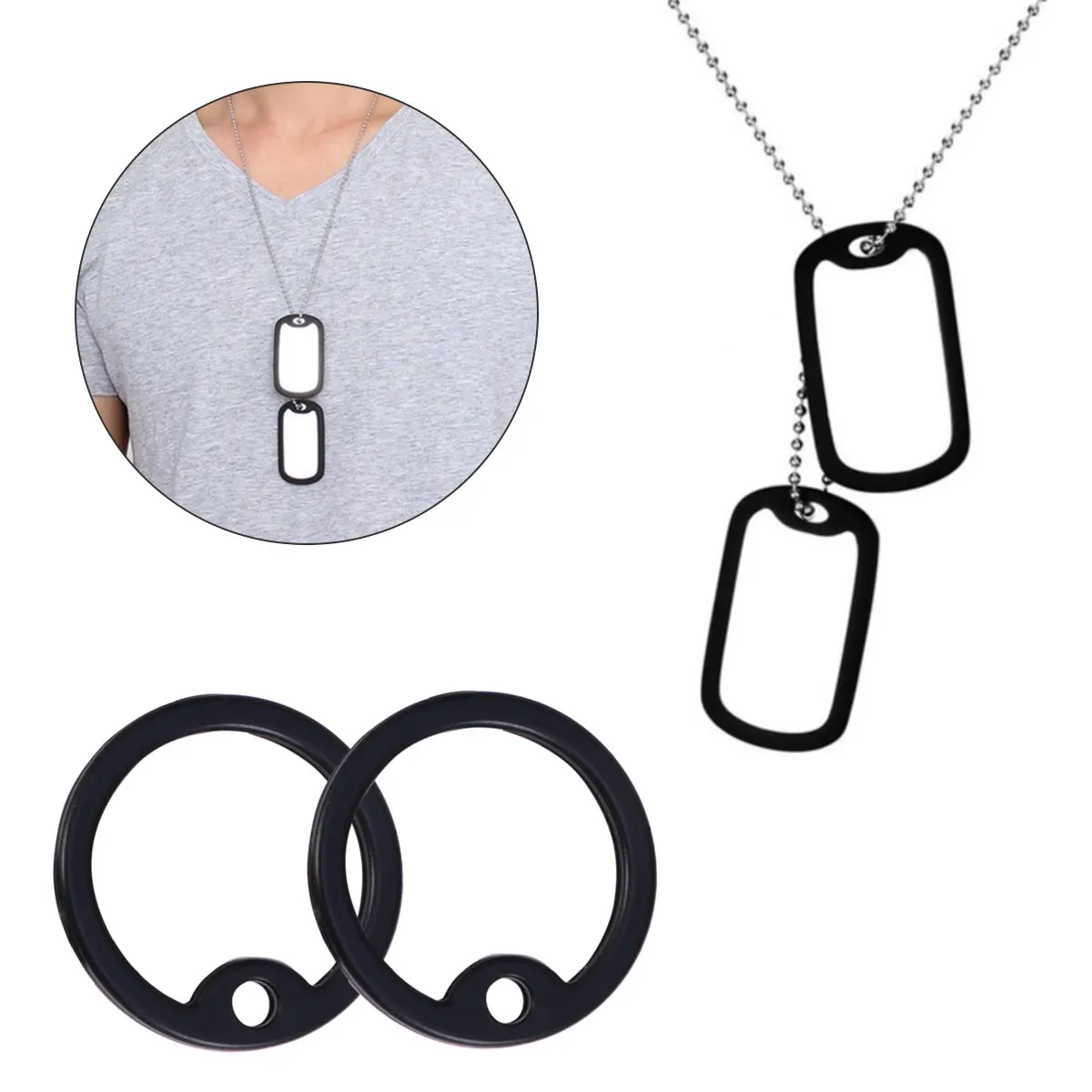 

2 pcs Dog Tag Silencers Identity Card Silicone Pet Tag Silencer Durable Noise Reduction for Dogs