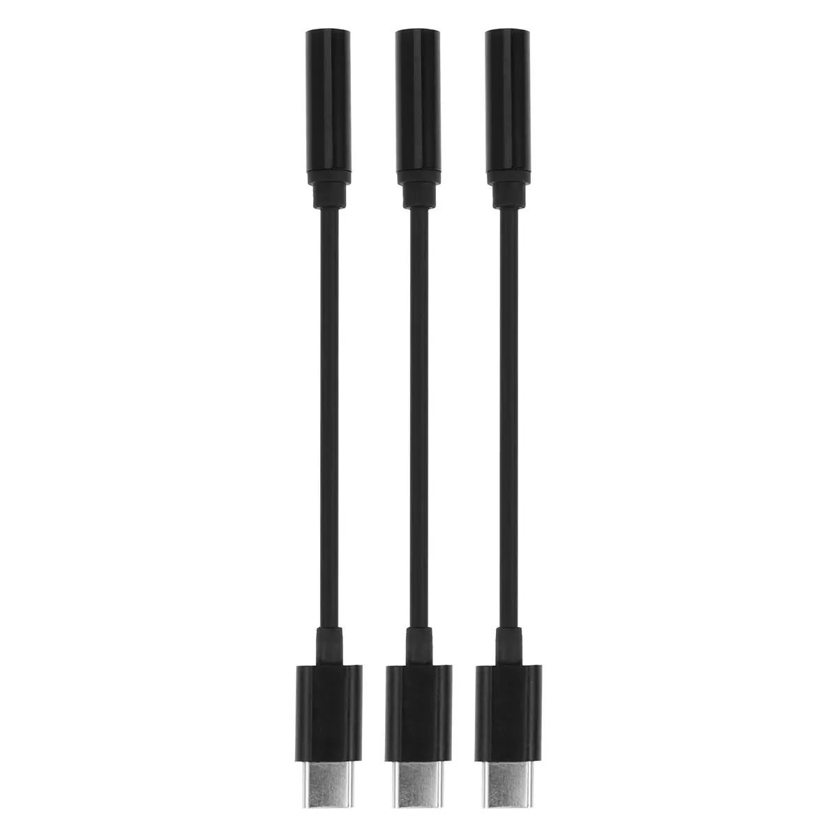 

3 pcs Type-C to 3.5mm Audio Jack Adapter Cable USB-C Devices Earth Tones Durable Wear Resistant Corrosion High Quality Sound