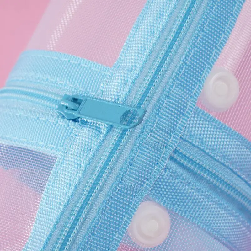 Einfache Transparente Netz-Federtasche mit Großer Kapazität, Atmungsaktiver Schreibwaren-Organizer, Tragbare Stifttasche für Schule und Büro – Detail 13