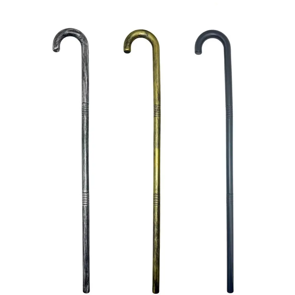 Magician Plastic Halloween Scepter Stage Performance Vintage Costume Cane Black Role Play Cosplay Walking Stick Christmas Show