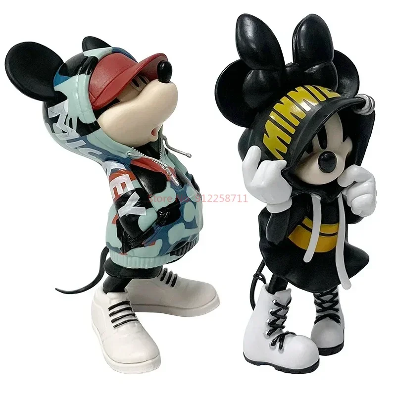 Disney Tidal Suit Series Sweater, Minnie, Mickey Mouse, figuras de acción creativas, adorno hecho a mano, juguete de regalo, adorno para parejas, 13cm