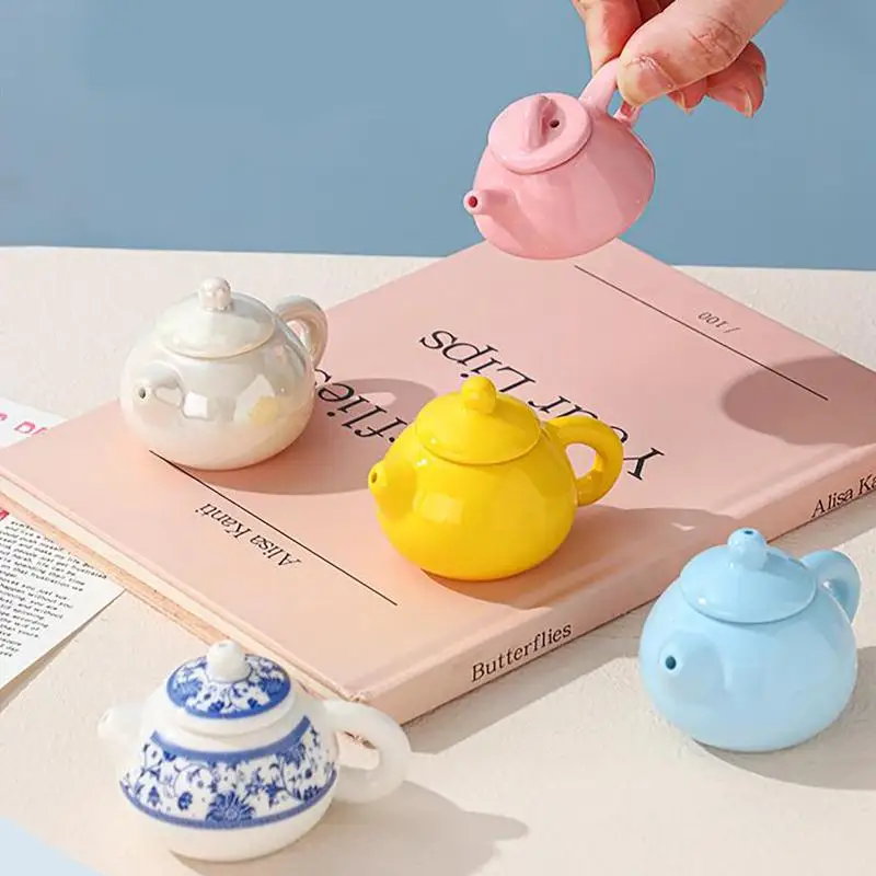 Mini Kung Fu Tea Tea Teapot Teacup Chinese Ceramic Kettle Home Decoration Coffee Cup Cute Teaware Desktop Ornaments
