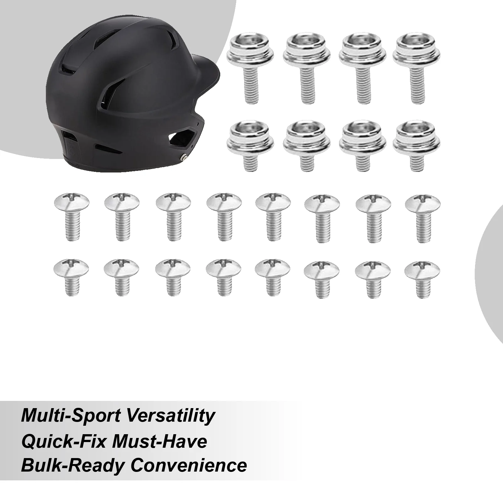 مسامير خوذة كرة القدم المعدات الرياضية 12 مم مسامير خوذة كرة القدم من الفولاذ المقاوم للصدأ للبيسبول والكرة اللينة للشباب والبنات والأولاد