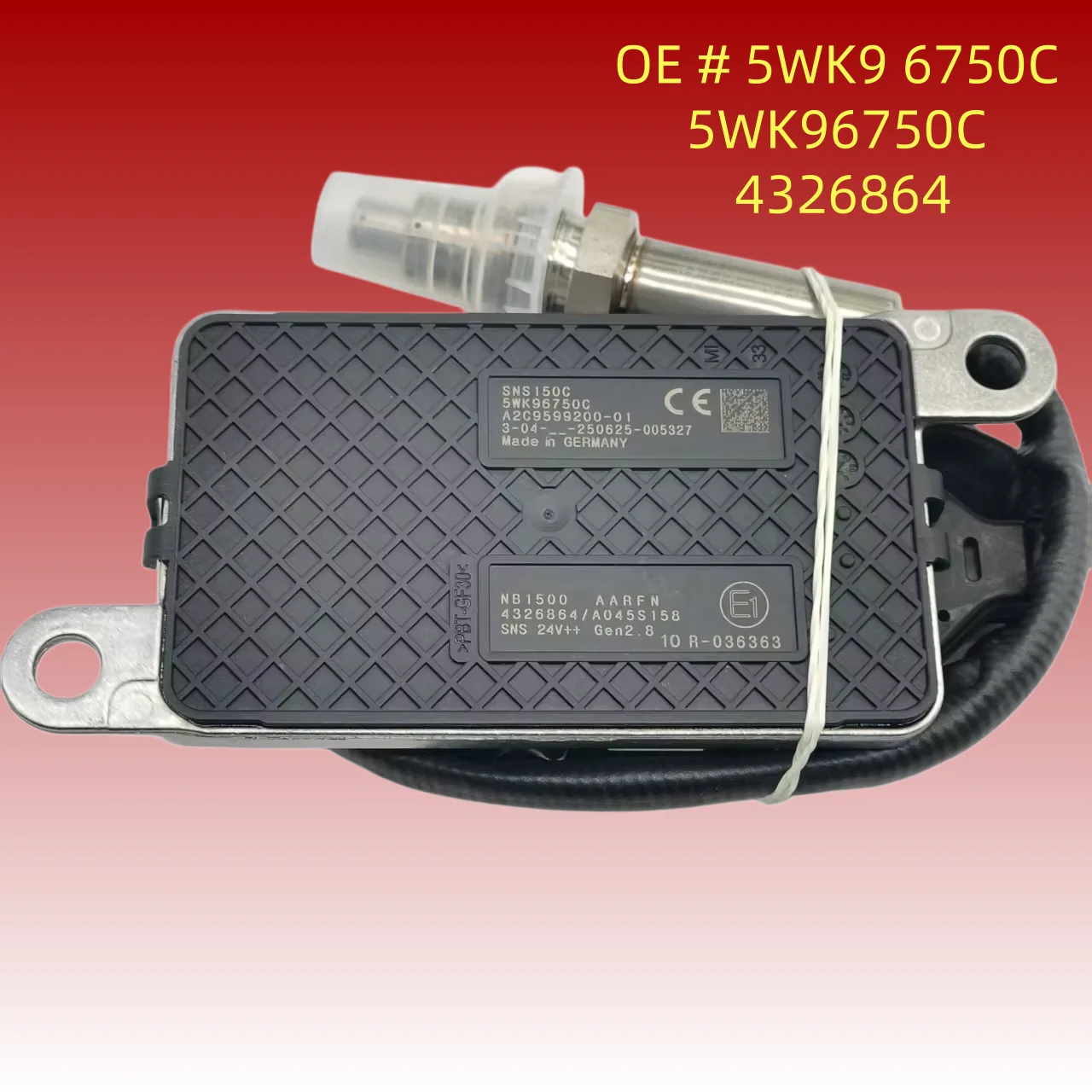 High quality New 24V  5WK9 6750C 5WK96750C 4326864 Nox Nitrogen Oxide Sensor for Cummins ISX