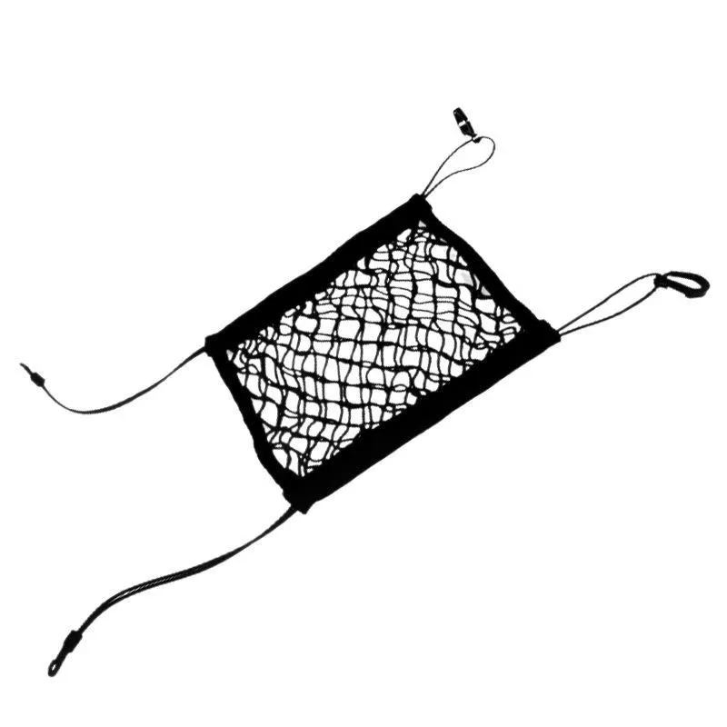 Car Storage Net Bag Between Seats Car Divider Pet Barrier Stretchable Elastic Mesh Bag Organizer Auto Accessories