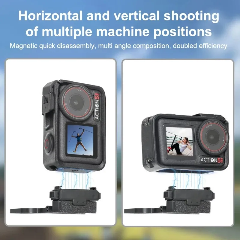 For DJI Osmo Action 5 Pro 4/3 Camera Powerful Magnet for Secure Attachment and Drop Prevention Multi-Function Camera Accessory