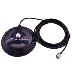 160mm Antenna Base Magnetic Roof Mount & 4M RG58 Cable PL259 - SO239 Connector Car Mobile Truck Taxi Steady Antennas Accessory