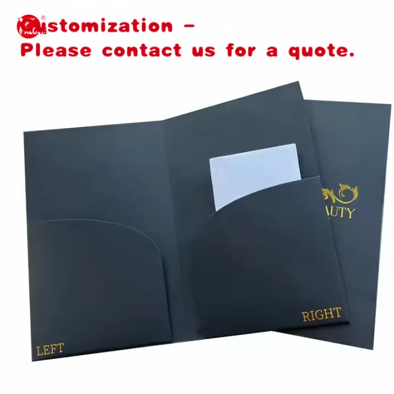 custom.YALONG Custom Black Cardboard Recycled Envelope Hotel Card Envelopes with Hot Stamping Letter
