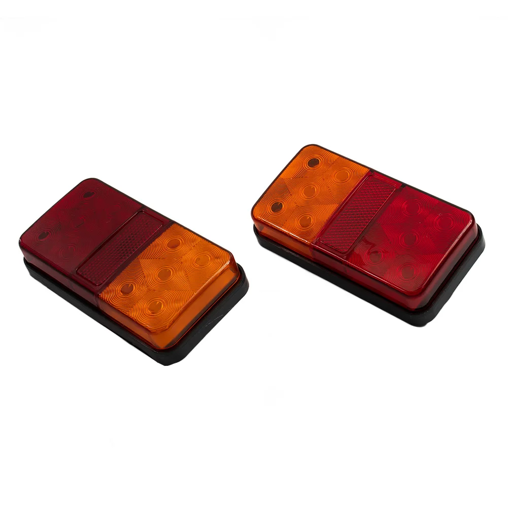 RV Tail Lights Camper Rear Truck 2pcs Black Trailer Waterproof 146 x 79 x 27mm High Quality Hot Sale Brand New