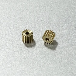 1pc 0.2 Modulus 10T 12T 13T 14T 20T Teeth Brass Gear Metal Copper Pinion Gear Spindle Transmission Gear Fit 1mm 1.5mm 2mm Shaft