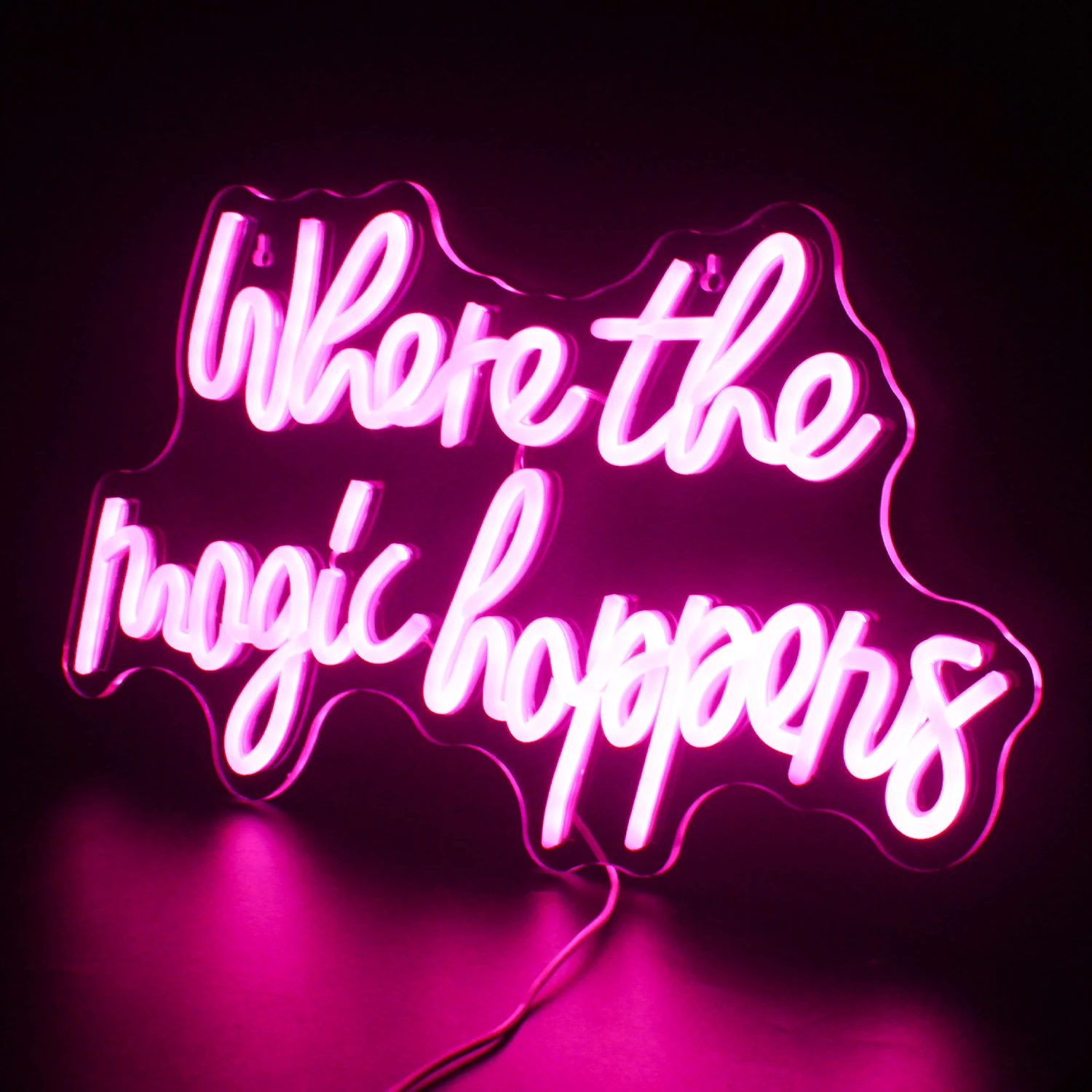 Where The Magic Happens Neon Led Sign Bedroom Decoration Night Light For Wedding Birthday Bachelorette Party Home Bar Wall Lamp