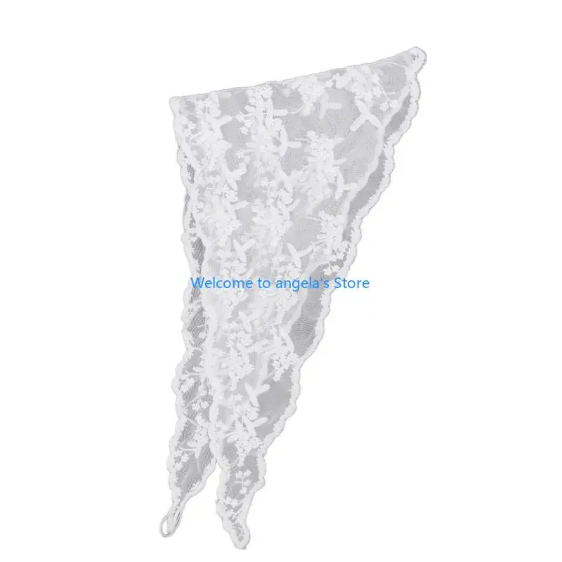 

X4YC Stylish Lace Scarf Elegant and Comfortable Headscarf Sweet Waist Ornament for Trendy Adults and Sophisticated Ladies