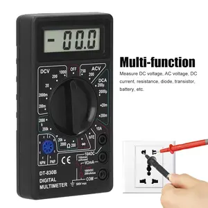 Digitaler Multimeter -Tester, elektrischer Voltmeter, Amperemeter, tragbares, Multi -Meter, Automobilbatterie, Leitertester, DT830b 8 Hauptverkaufsvoltmeter und digitales Amperemeter - №3