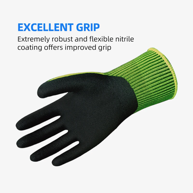 Wonder Grip 12 Prs Safety Work Gloves w/ Micro-Foam Nitrile Palm Coating 15 Gauge Polyester Lining Abrasion Resistant Anti-Slip