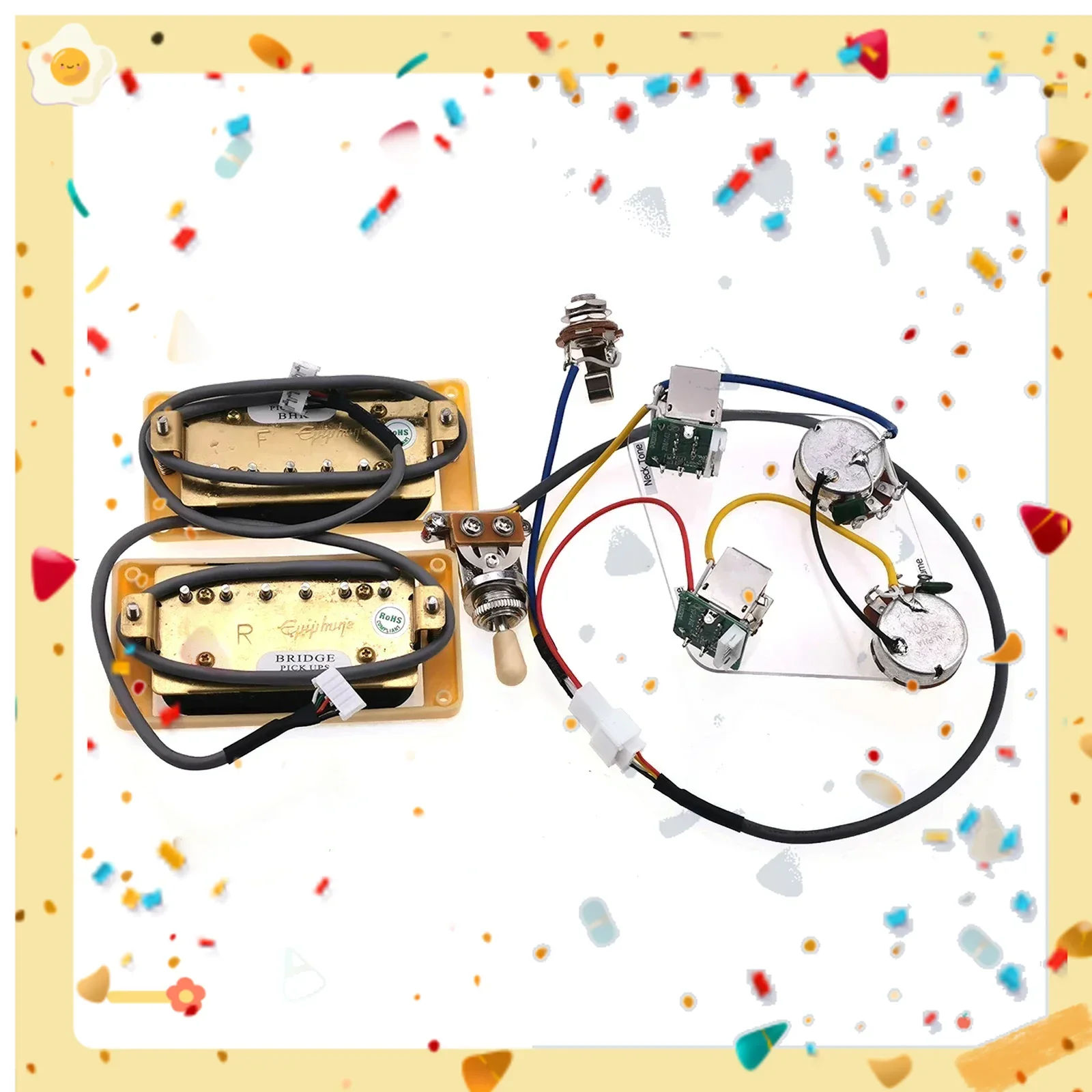 

Wei Ke Music Store--p Humbucker Pickups Classic Electric Guitar Pickups With Wiring Harness For Guitar Parts Guitar