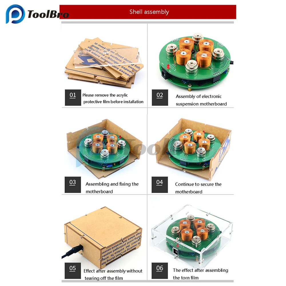 Imagem -05 - Kit de Levitação Magnética Eletrônica Push-down Maglev Brinquedo Criativo Ornamento Faça Você Mesmo Solda Ensino Kit