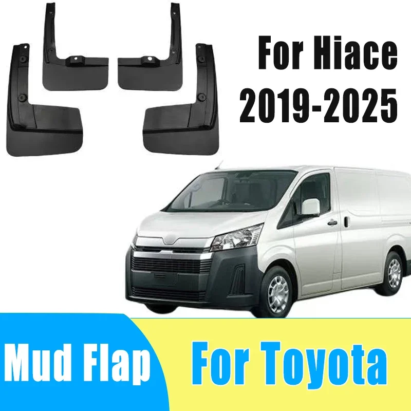 

4pcs Automobiles Tire Mudguard Waterproof Prevent Mud Splashing Car Mud Flap Fender Trim Accessories For Toyota Hiace 2019-2025