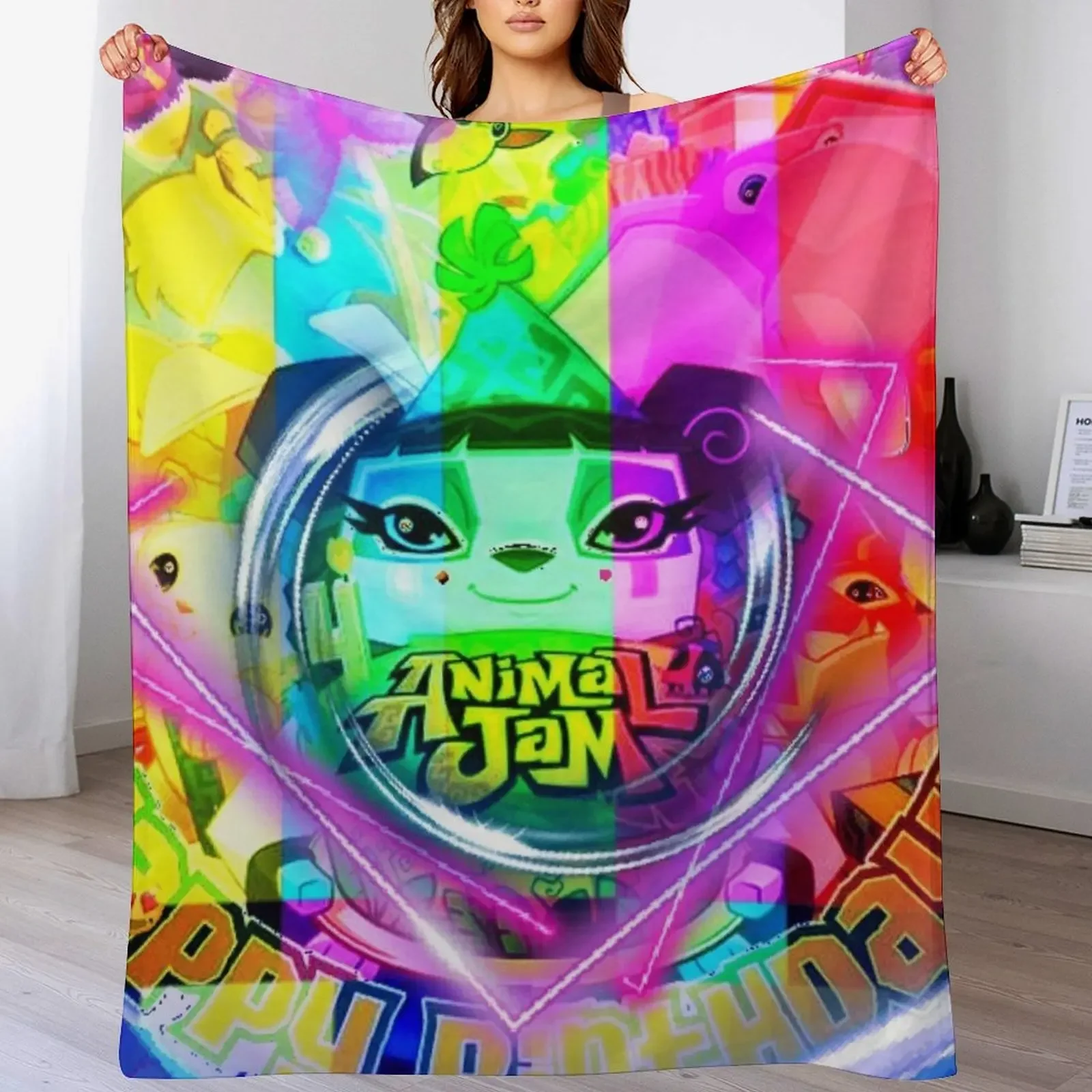 

animal jam Throw Blanket Luxurious Soft Fuzzy Blanket for Sofa Bed