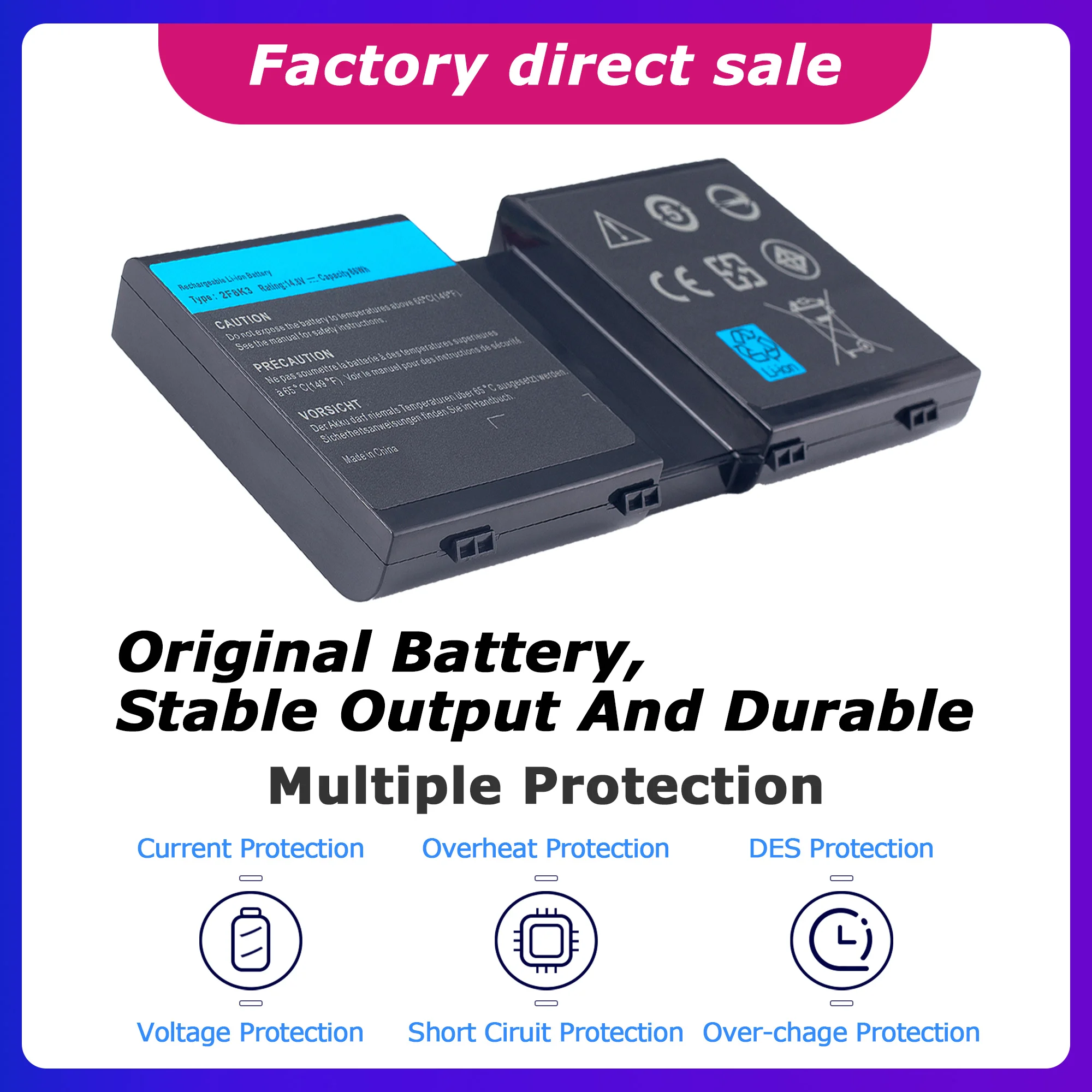 2F8K3 New 86Wh Laptop Battery Li-ion For Dell Alienware 17 17X M17X Alienware R3 Notebook KJ2PX G33TT In Stock