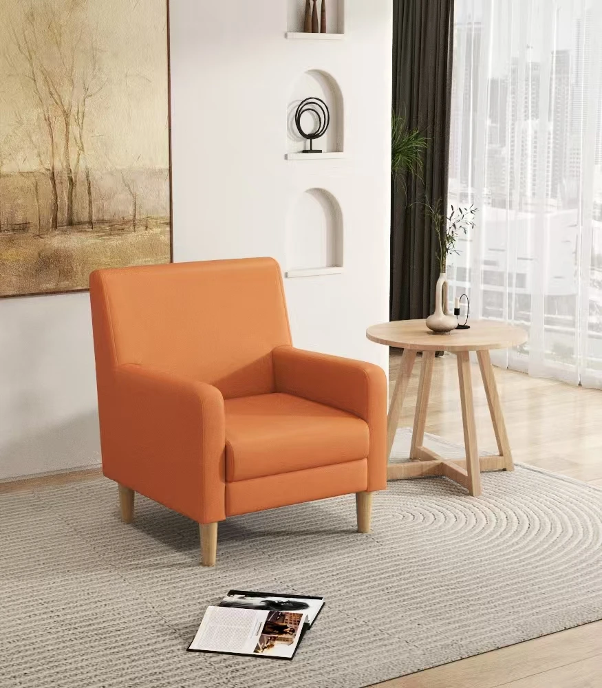 

Modern Upholstered Accent Chair Armchair Leather/Fabric Leisure Sofa Home Bedroom Furniture Chair