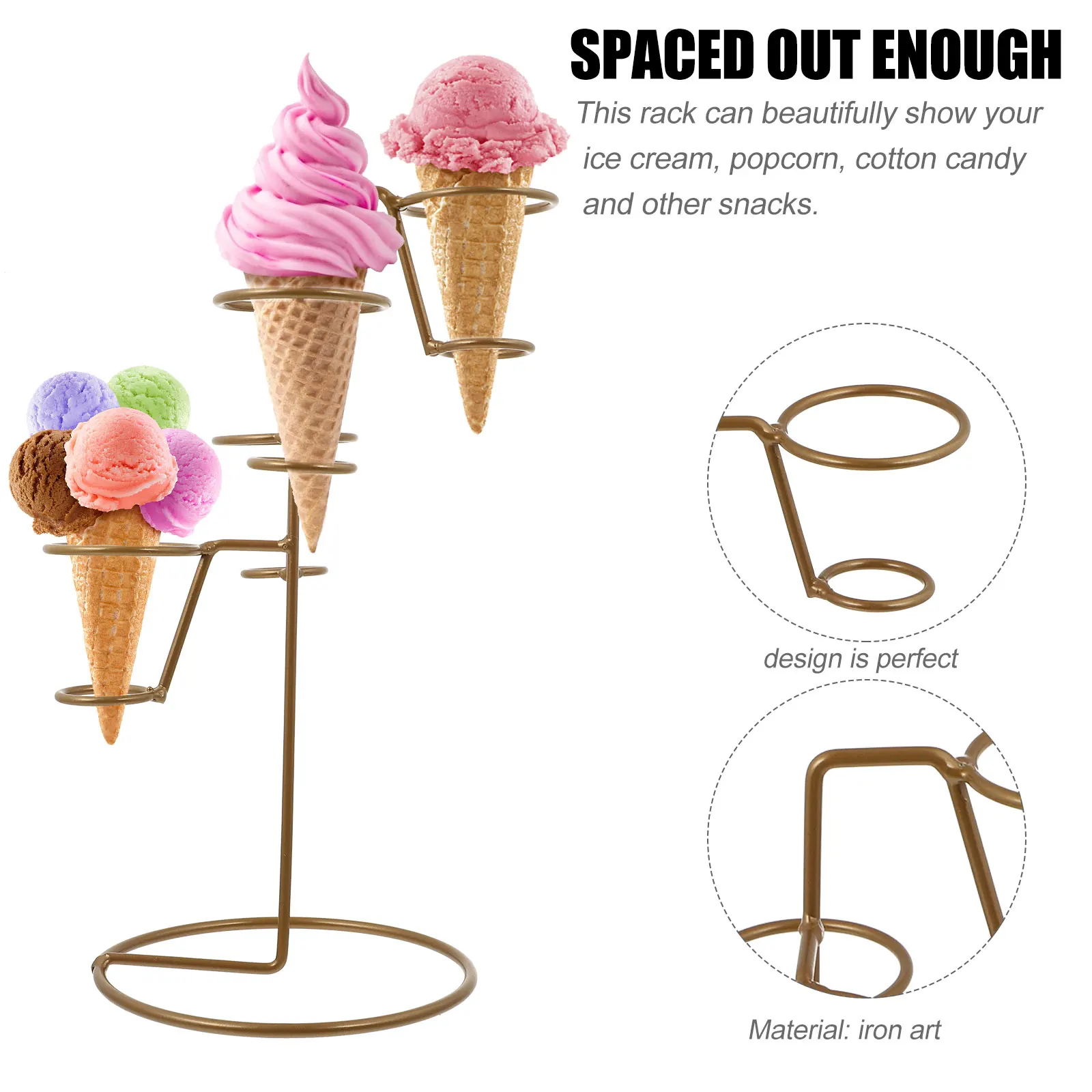 1 pc Sweet Cone Holder Premium Ice Cream Display Stand For Party Bakery Dessert Shop Stable Storage Rack