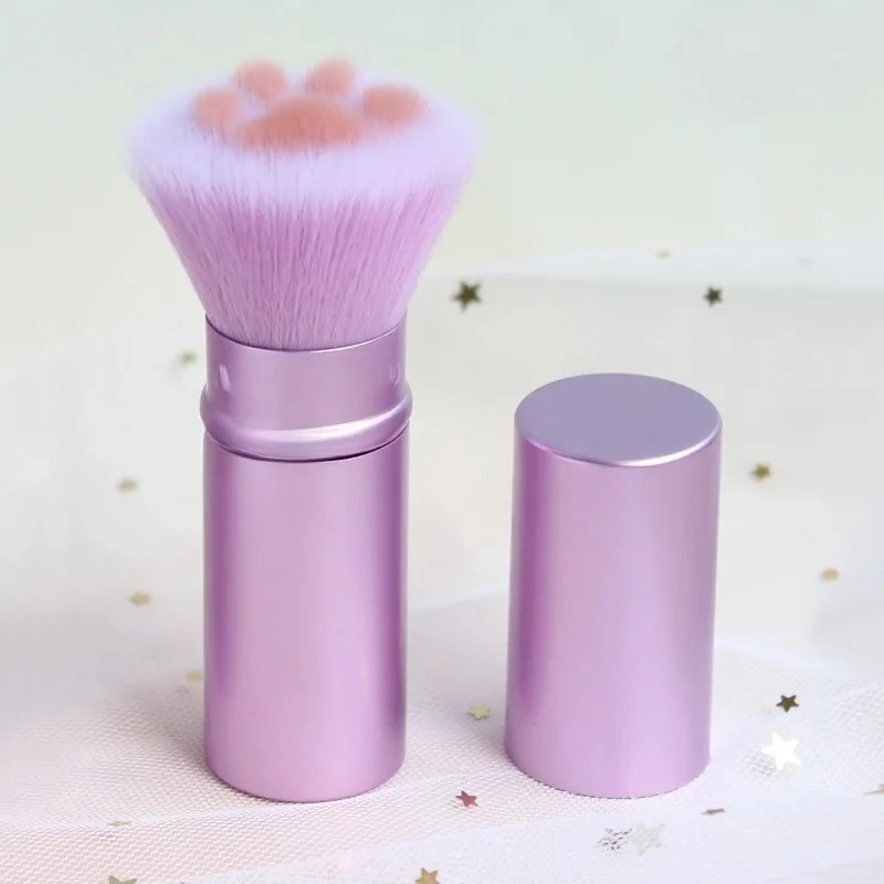 Pinceau de maquillage griffe de chat Super mignon, outils cosmétiques rétractables portables, fond de teint Kawaii, correcteur, Blush, poudre, cadeau de maquillage