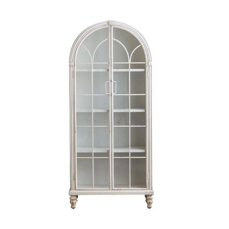 

DSA arched door locker kitchen glass door storage cupboard shopping mall store retro old wine display cabinet