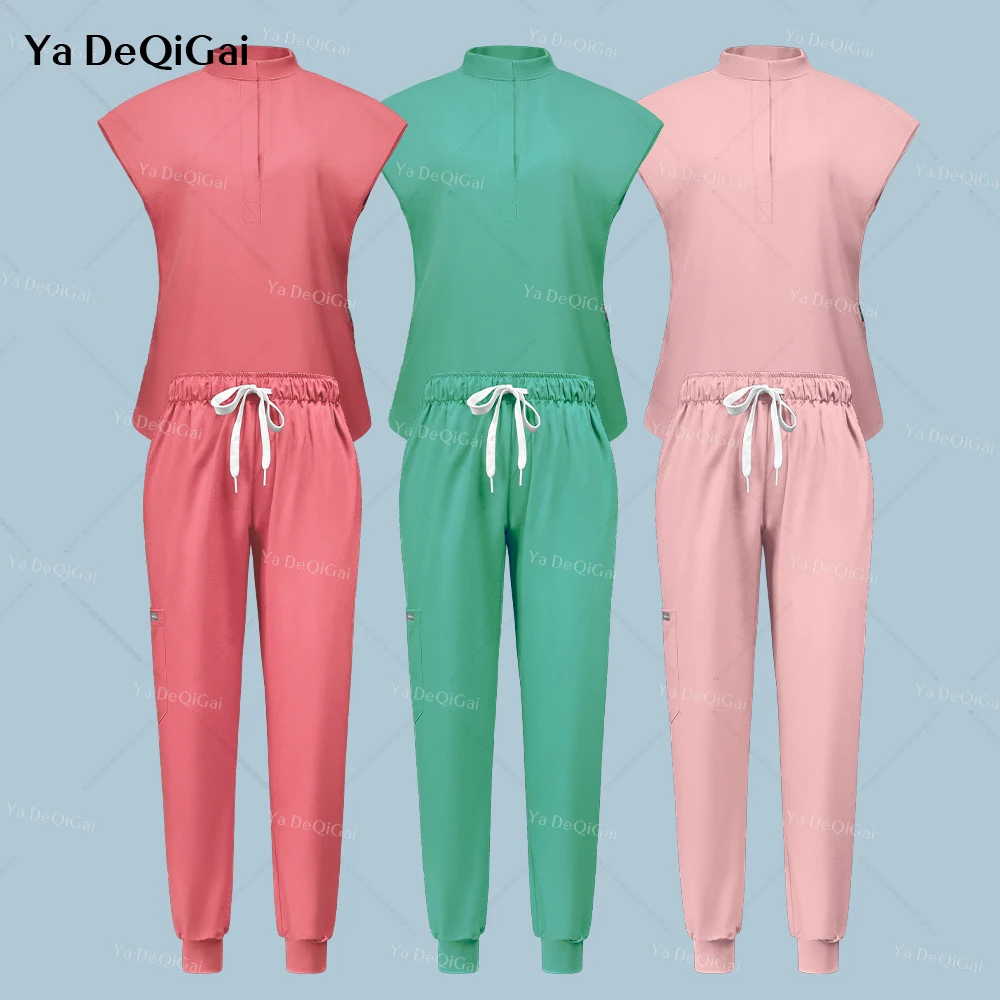 

Women Scrubs Sets Medical Uniforms Nurse Accessories Slim Fit Clothing Hospital Dental Clinical Workwear Surgical Overall Suits