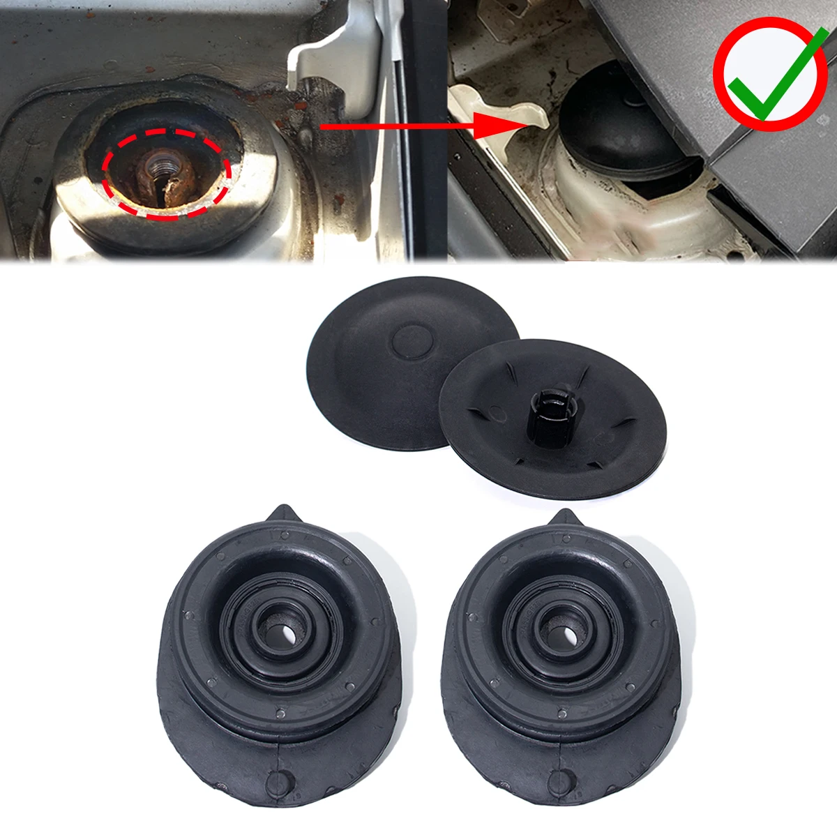 2 Sets Front Suspension Strut Top Mounting Kit Shock Absorption 46746544 Waterproof Automotive For Lancia Ypsilon 843 Musa 350