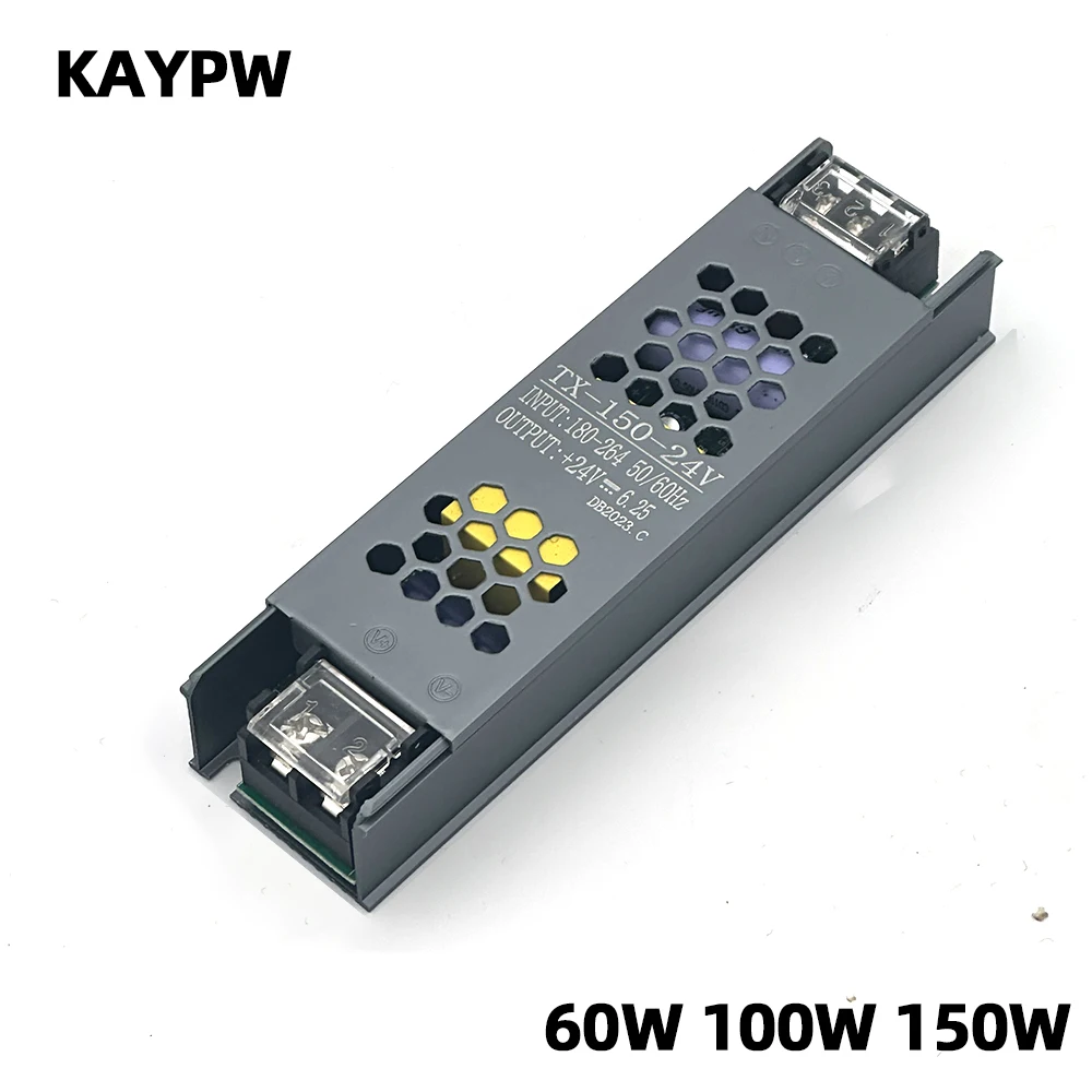 Ultra Thin Lighting Transformers 220V to DC12V 24V 60W 100W 150W For CCTV LED Strip Power Supply Adapter