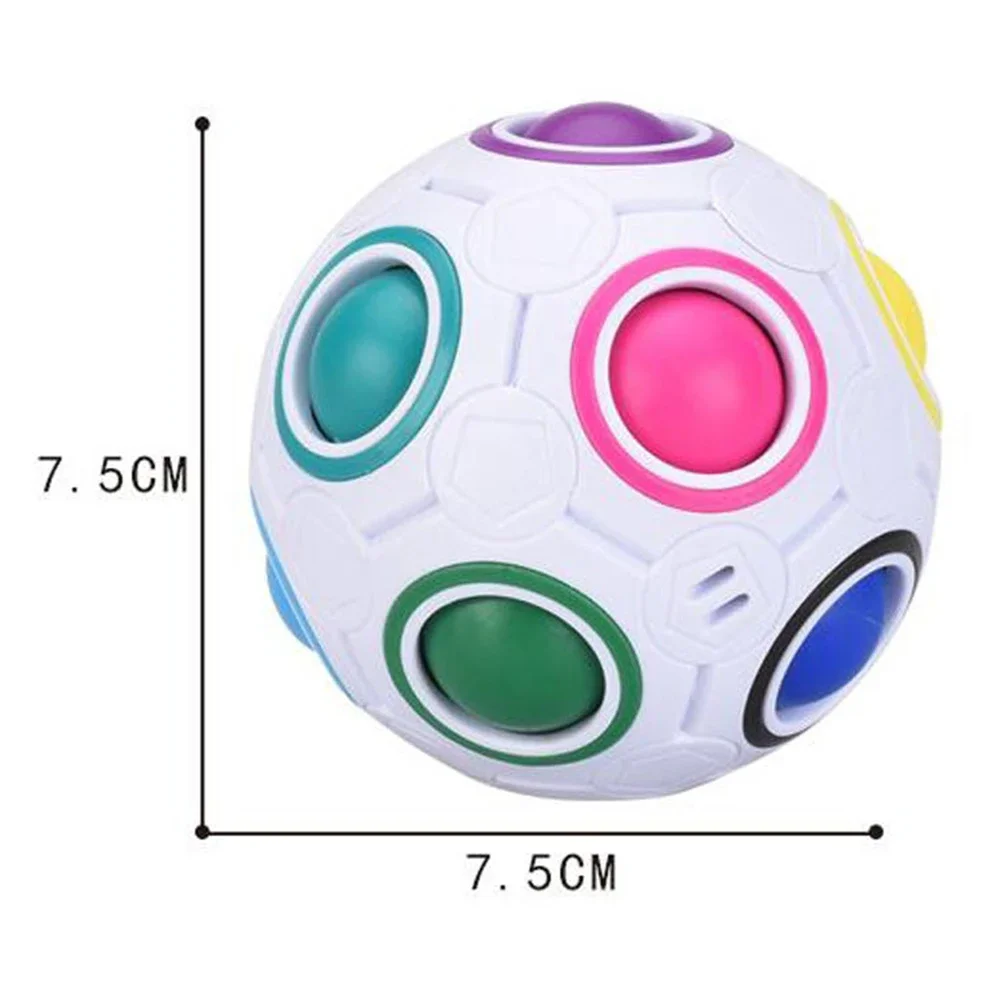 Puzzles Learning Educational Toys For Children Adult Office Anti Stress Gift 3pcs Creative Magic Spheric Cube Speed Rainbow Ball
