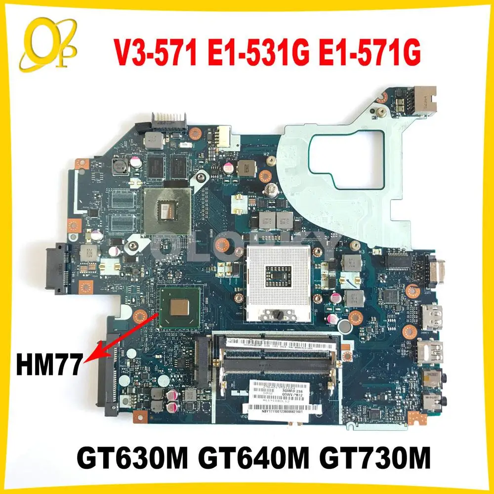 

V3-571 материнская плата для ноутбука Acer Aspire V3-571G E1-571G Q5WV1 Q5WVH LA-7912P GT630M GT640M GT730M GPU HM77 DDR3