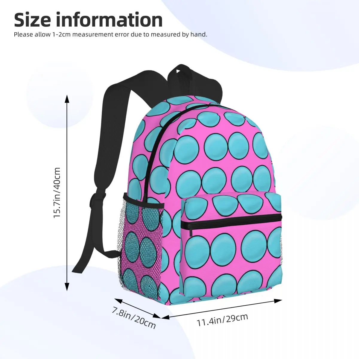 Flying Pikmin Face Student Backpack School Bag Hiking Travel Daypack for Men Women Bookbag Shoulder Bags