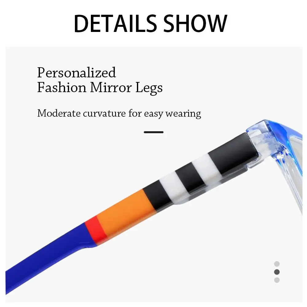 نظارات القراءة المضادة للأشعة الزرقاء ، حماية العين متعددة البؤر ، النظارات المربعة ، الكمبيوتر المتدرج بالقرب من بعيد