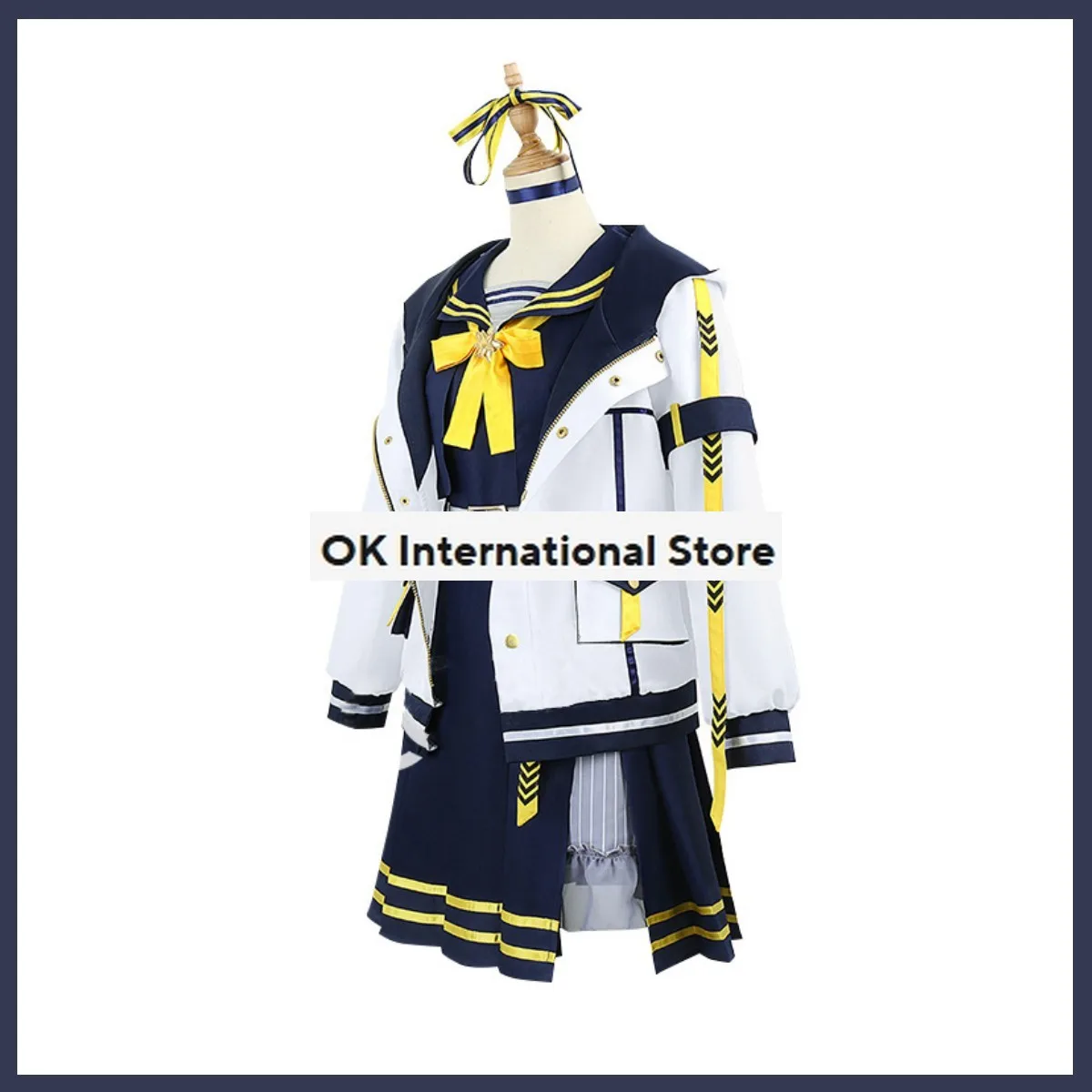 Anime Virtual YouTuber Hosimati Suisei Cosplay Costume Hololive Suisui Wig Hooded Coat JK Uniform Skirt Woman Lovely Party Suit