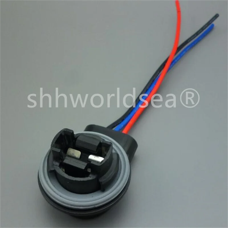 Shhworldse 4pcs 3156 3157 LED Car Auto Bulbs Sockets Harness Plugs Adapters For Replacement Extra Turn Brake Signal Lights Lamps