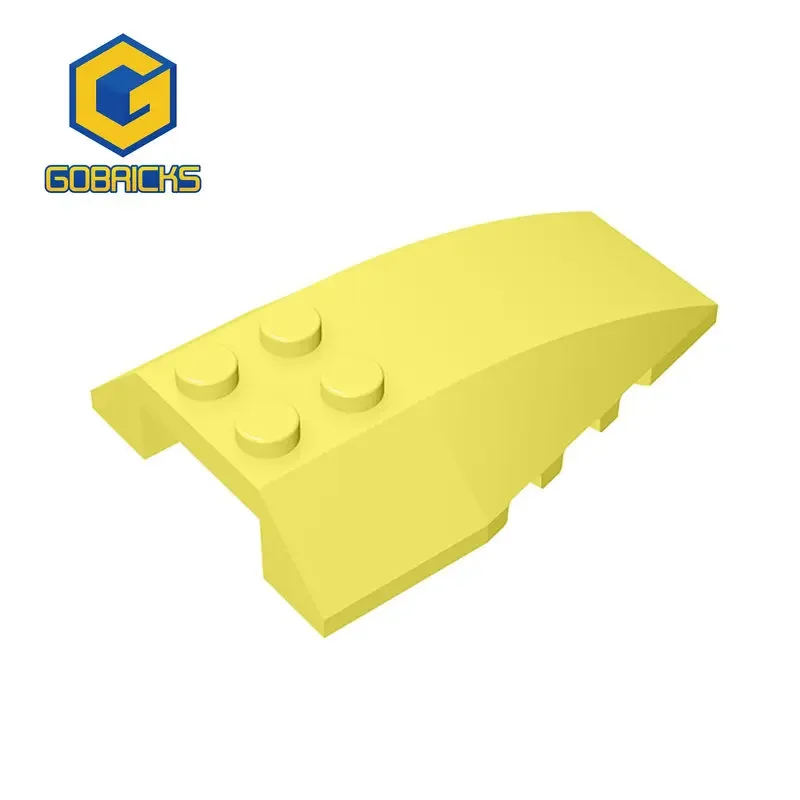 Gobricks 1 шт. MOC Wedge изогнутые 6x4 тройные кирпичи, совместимые с моделью 43712, детали строительных блоков, детский подарок на день рождения, игрушка «сделай сам»