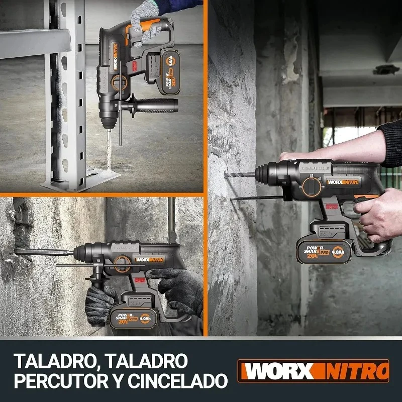WORX 100%Original  20V 4.0/8.0Ah Lithium-ion Battery For WA3054 WA3520 Consistent Voltage Supply Rechargeable Power Tool Battery