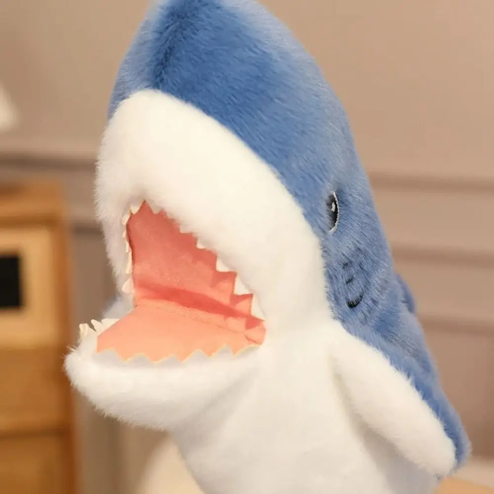 Marionnette à main en forme d'animal grenouille, bouche mobile, jouets requin en peluche, canard, éducation précoce, marionnette d'histoire pour les doigts