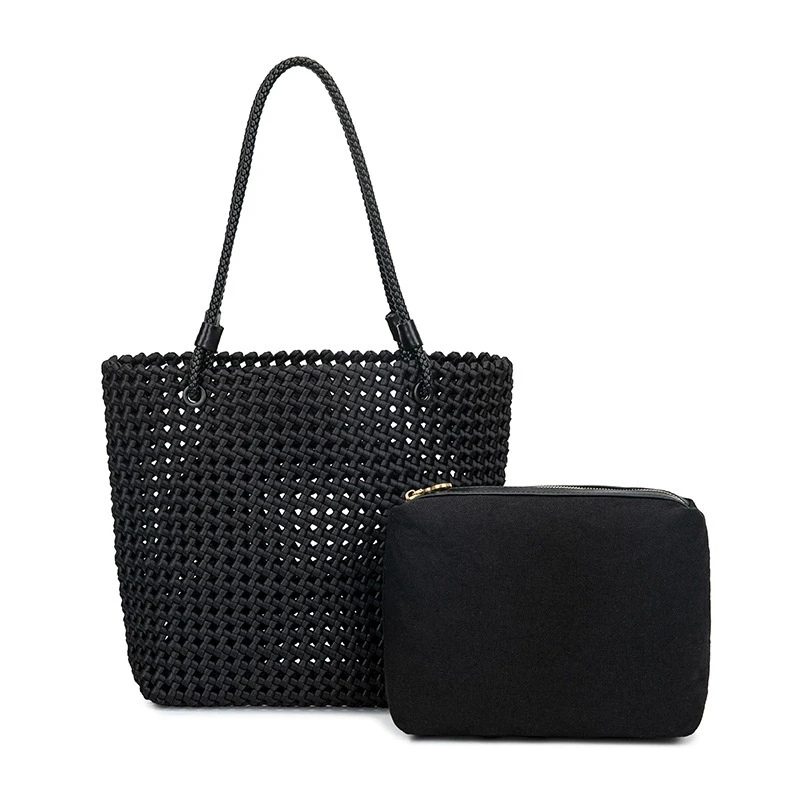 

Slack and lazy style woven bag fashionable hollow large capacity versatile tote bag retro shoulder bun mother-child bag