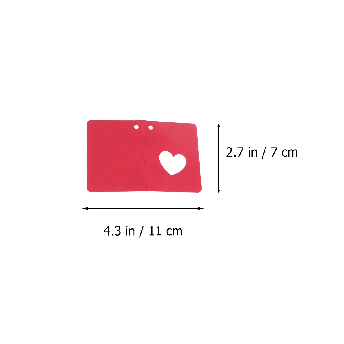 

50pcs Heart Rope Hollow Hollow Heart Shape Design for Tag With Red Rope Wedding Birthday Clothing Gift Tag Labels Bookmarks