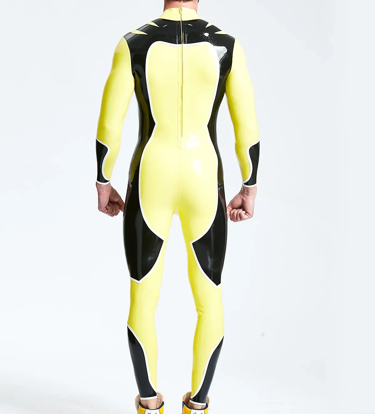 Latex Gummi Rubber Handmade Cosplay Sports and fitness tight Catsuit  Bodysuit Size XS-XXL