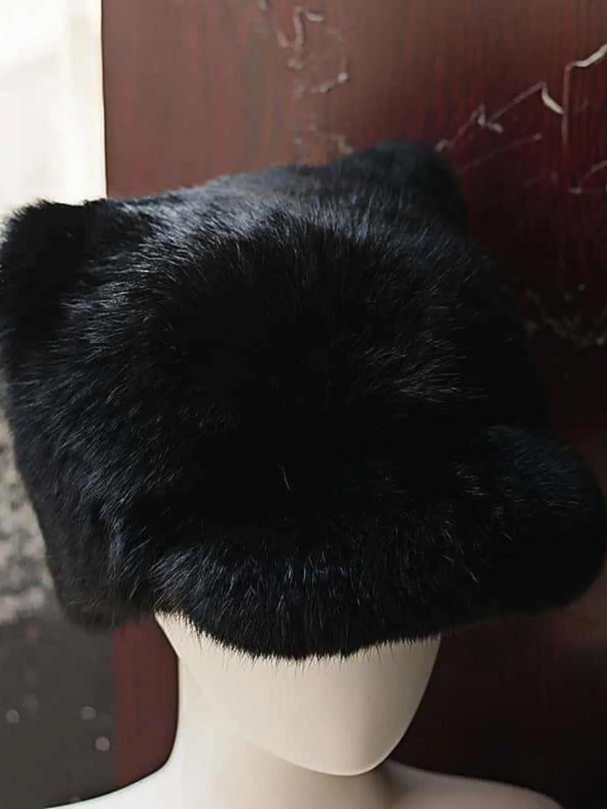 Modische Wintermütze mit Echtem Kaninchenfell und Katzenohren für Damen, Ganzfell-Mütze, Stilvolle Warme Bombermütze – Detail 10