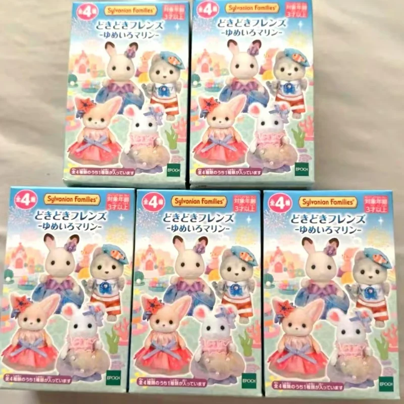 SYLVANIAN FAMILIES Blind Box Mermaid Costume Mystery Box Rich Dress Afternoon Tea Blind Bag Kawaii Custom Girl Collect Gifts