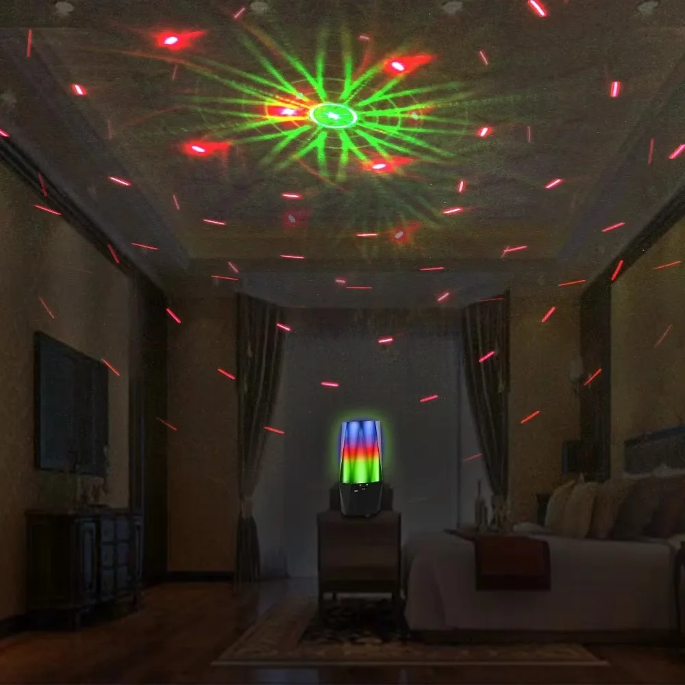 Crystal Magic Ball Light Star Projector Stage Disco Party Light Music Activated Projection Lamp for Home Club Decor