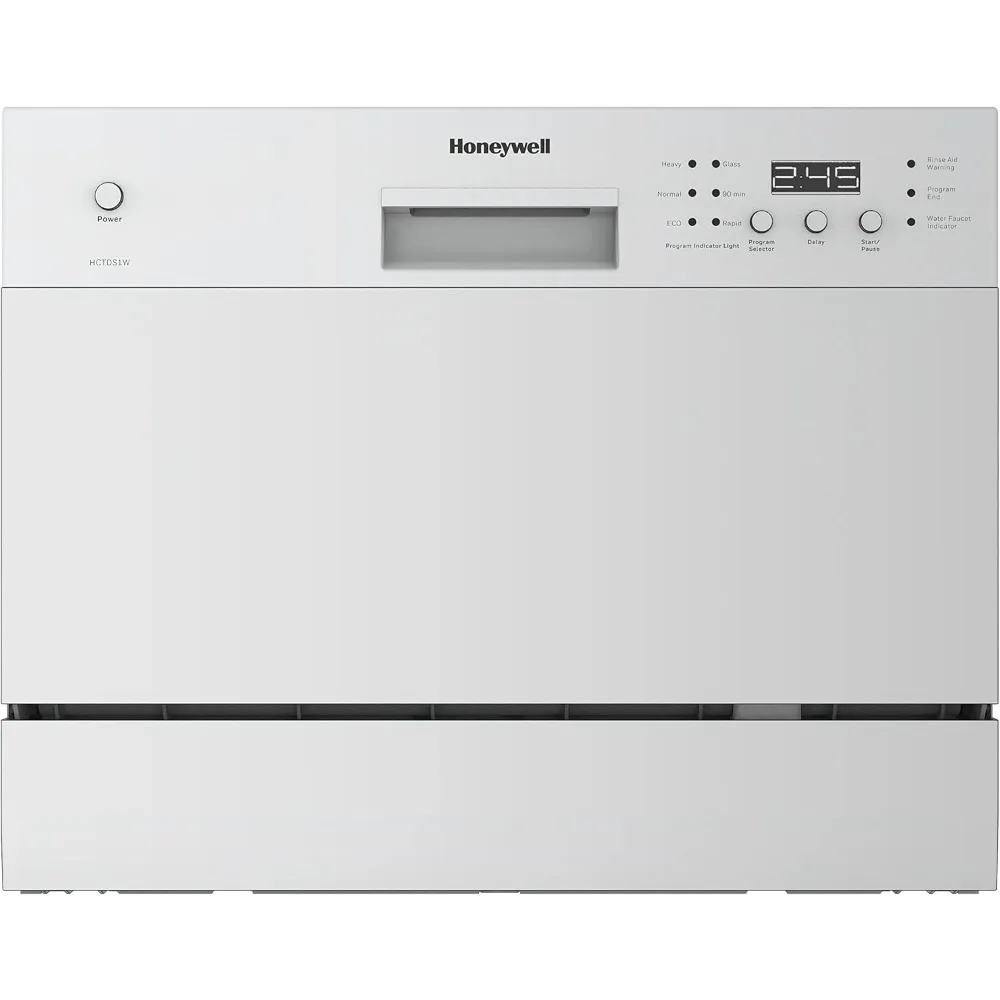 Countertop Dishwasher with 6 Place settings, 6 Washing Programs, Stainless Steel Tub, UL/Energy Star- Stainless Steel