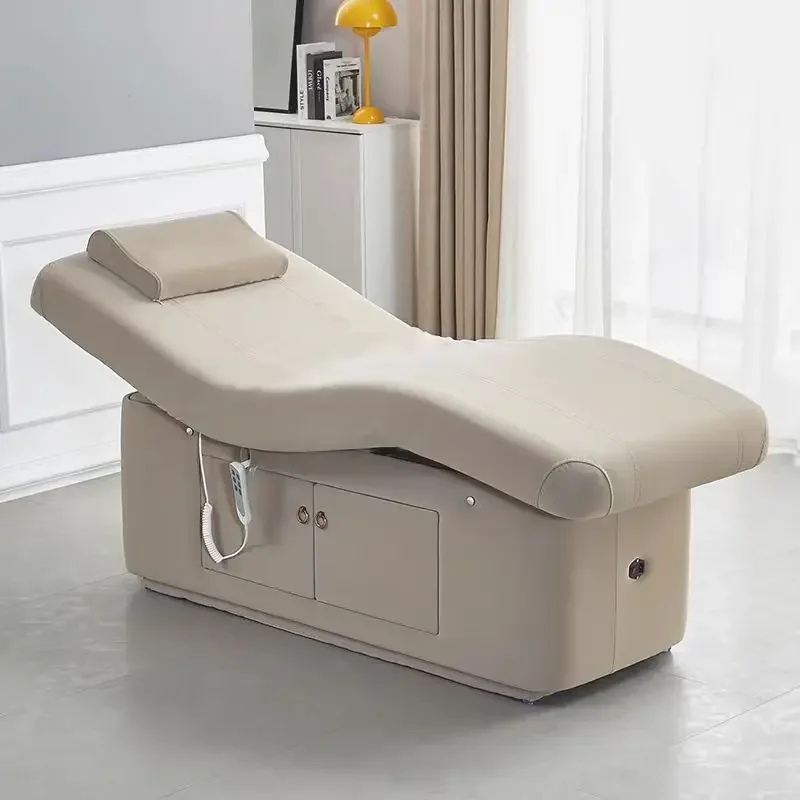 Electric Adjustable Heated Massage Table Professional Beauty Bed Latex Therapy Treatment Couch Multifunction For Salon Spa Camil