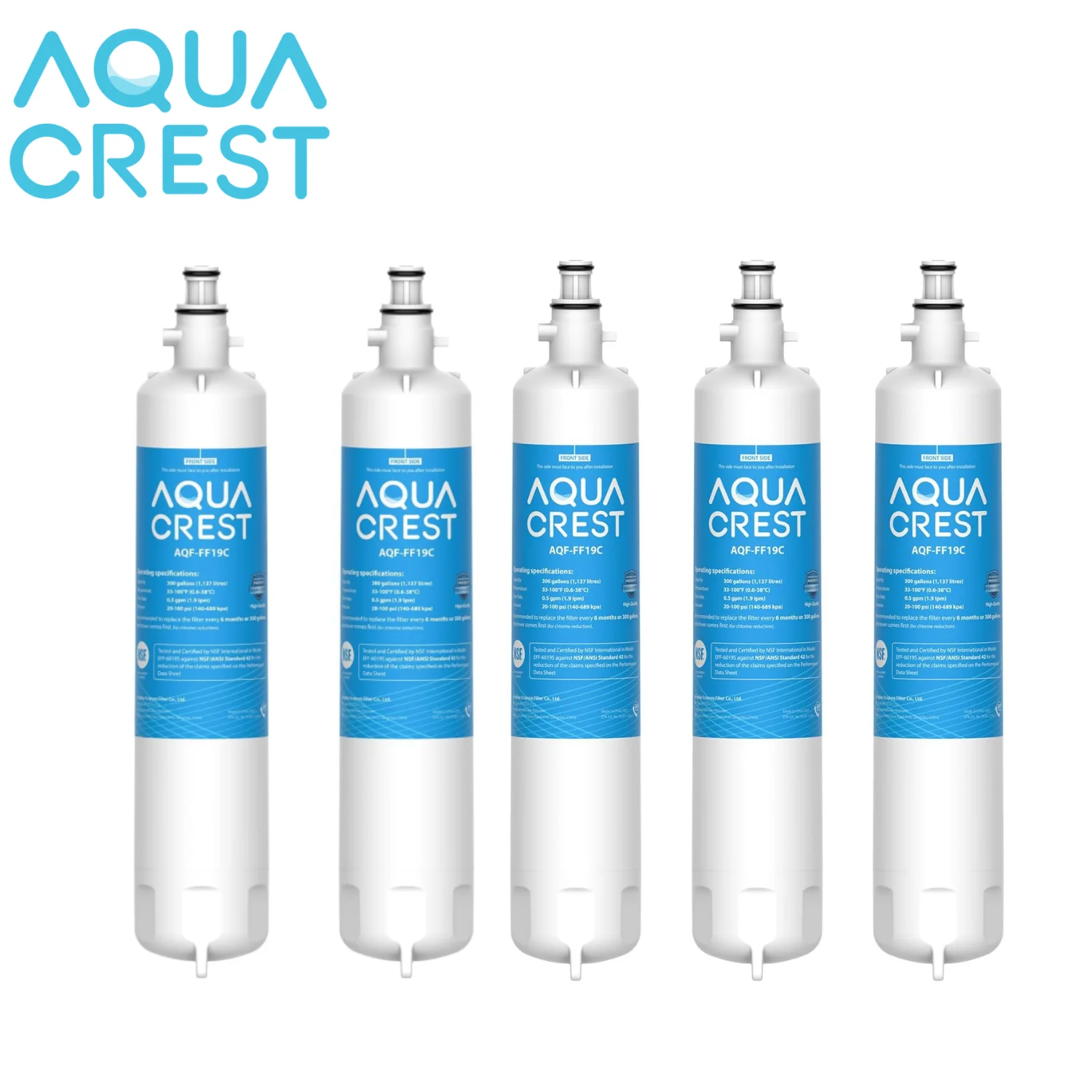 

AQUA CREST Replacement for GE® RPWFE®, RPWF (with CHIP) Refrigerator Water Filter, Compatible with GYE22HMKES, GYS22GMNES